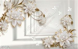 Tranh lụa 3D hoa trang trí treo tường đẹp