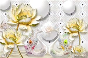 Tranh lụa 3D hoa sen đẹp trang trí phòng khách