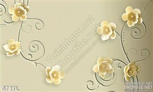 Tranh lụa 3D hoa trang trí đẹp