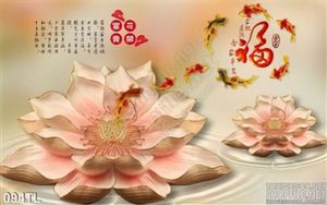 Tranh lụa 3D hoa sen giả ngọc treo tường