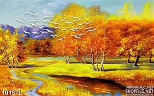 Tranh sơn dầu làng quê Châu Âu đẹp