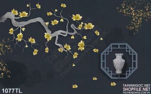 Tranh hoa mai tài lộc đẹp độc đáo