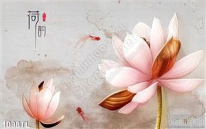 Tranh hoa Sen thư pháp đẹp độc đáo