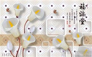 Tranh lụa 3D hoa vân môn