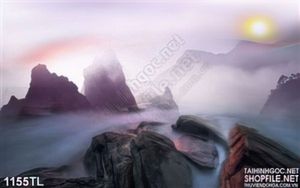 Tranh sơn thủy hiện đại trang trí treo tường