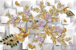 Tranh lụa 3D chim trang trí đẹp
