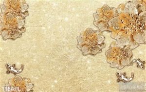 Tranh lụa 3D hoa vàng đẹp độc đáo