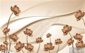 Tranh lụa 3D hoa Sen trang trí treo tường đẹp