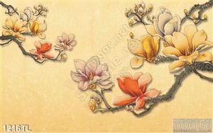 Tranh hoa 3D trang trí tường độc đáo
