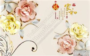 Tranh lụa 3D hoa cẩm chướng đẹp