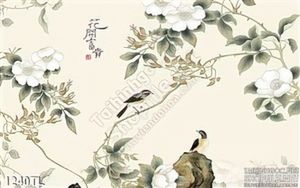 Tranh chim én và hoa trang trí tường đẹp