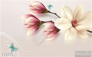 Tranh lụa 3D hoa trang trí phòng khách