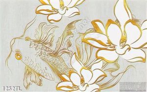 Tranh lụa kim tiền hoa Sen trang trí phòng