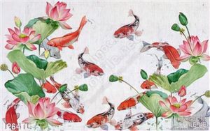 Tranh cá chép hoa sen phong thủy