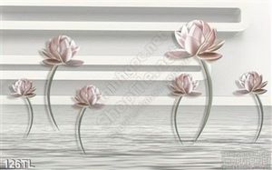 Tranh lụa 3D hoa sen đẹp