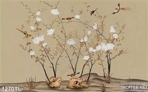Tranh lụa hoa mùa xuân đẹp trang trí tường