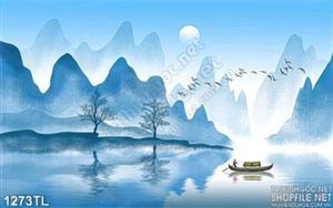 Tranh màu nước phong thủy treo tường