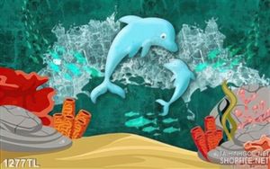 Tranh nghệ thuật cá heo đẹp