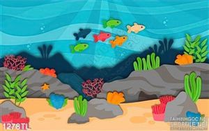 Tranh cá trang trí phòng trẻ em