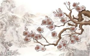 Tranh hoa đào trang trí treo tường đẹp