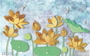 Tranh hoa Sen trang trí tường đẹp