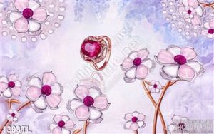 Tranh lụa 3D hoa trang trí tường mới nhất