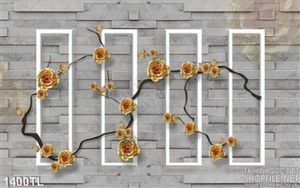 Tranh hoa hồng vàng trang trí phòng khách