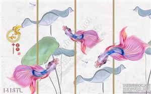Tranh thư pháp cá chép nghệ thuật