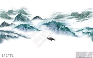 Tranh thư pháp sơn thủy đẹp