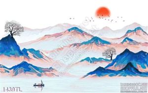 Tranh màu nước trang trí phòng khách
