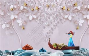 Tranh lụa 3D trang trí tường hiện đại