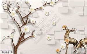 Tranh đàn hươu decor hiện đại