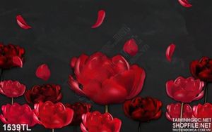 Tranh hoa Tulip đẹp trang trí phòng ăn