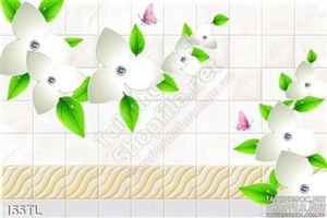 Tranh lụa 3D hoa trang trí treo tường