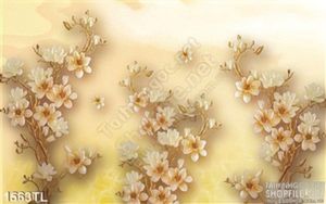 Tranh hoa đào kim tiền trang trí phòng khách đẹp