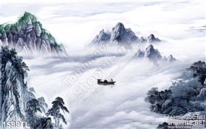 Tranh thủy mặc trang trí phòng khách