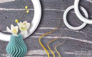 Tranh decor bình hoa sen mới nhất