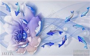 Tranh cá chép và hoa đẹp mới nhất