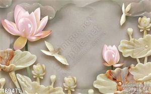 Tranh giả ngọc hoa Sen trang trí phòng khách