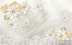 Tranh lụa 3D hoa cúc đẹp