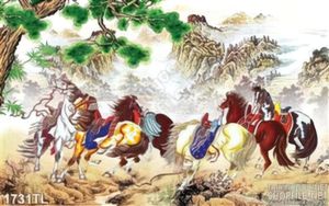 Tranh thư pháp mã đáo thành công trang trí phòng khách