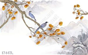 Tranh thư pháp chim sẻ treo tường đẹp