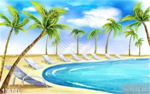 Tranh hồ bơi trang trí phòng đẹp