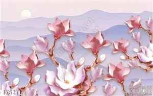 Tranh hoa điêu khắc tường 3D đẹp nhất