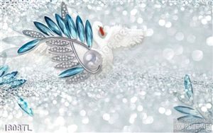 Tranh kim cương ngọc trai trang trí phòng khách