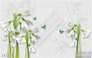 Tranh hoa trang trí dán tường mới nhất