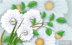 Tranh lụa 3D hoa ngọc trai trang trí phòng ngủ