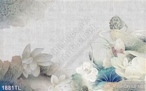 Tranh hoa Sen thư pháp đẹp độc đáo