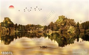 Tranh sơn dầu sông núi đẹp độc đáo