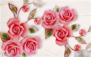 Tranh 3D hoa hồng điêu khắc giả ngọc mới nhất
